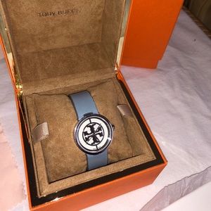 Tory Burch 'Reva' Silver Tone Watch